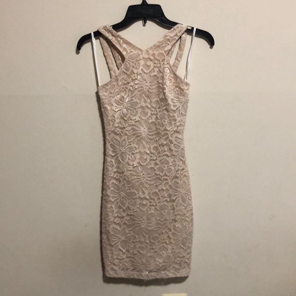 Tight Lace sparkly gold dress